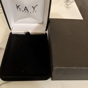 Empty Kay Jewelers necklace case and the Box it came in.